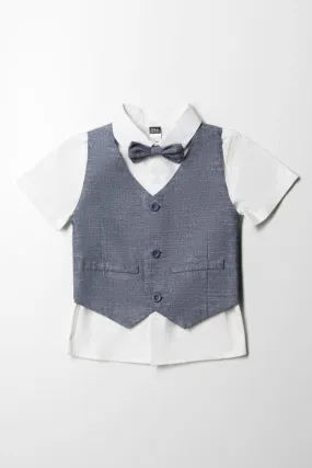 3 Piece Short Sleeve Smart Set Indigo