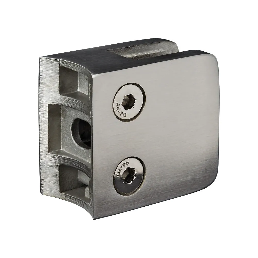 316 Stainless Steel Square Type Glass Clamp 45 x 45 x 27mm To Suit 42.4mm Post