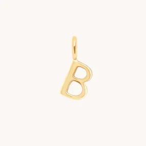 B Initial Charm 9k Gold