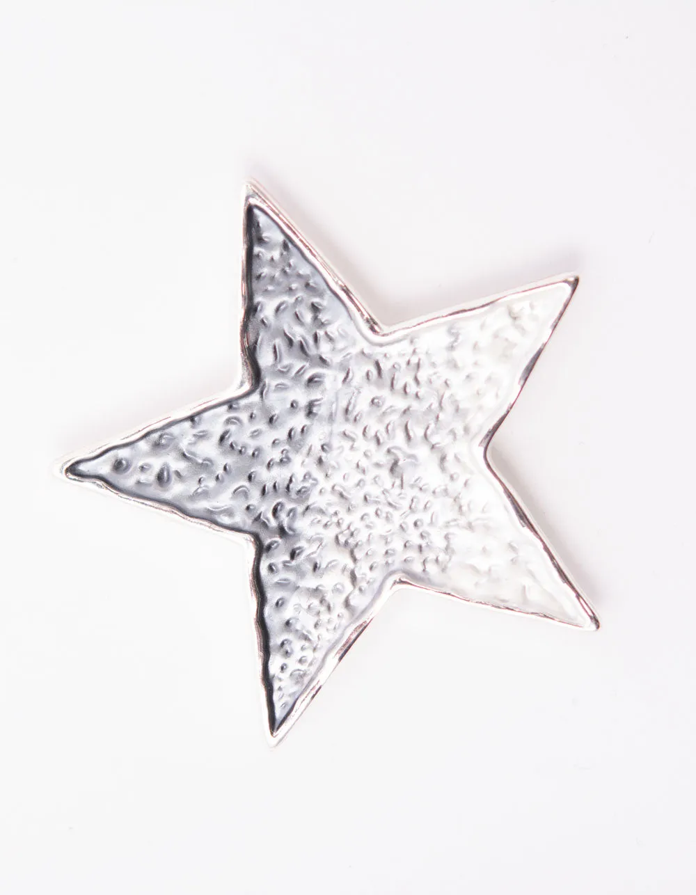 Brooch | Star | Silver, Grey & White