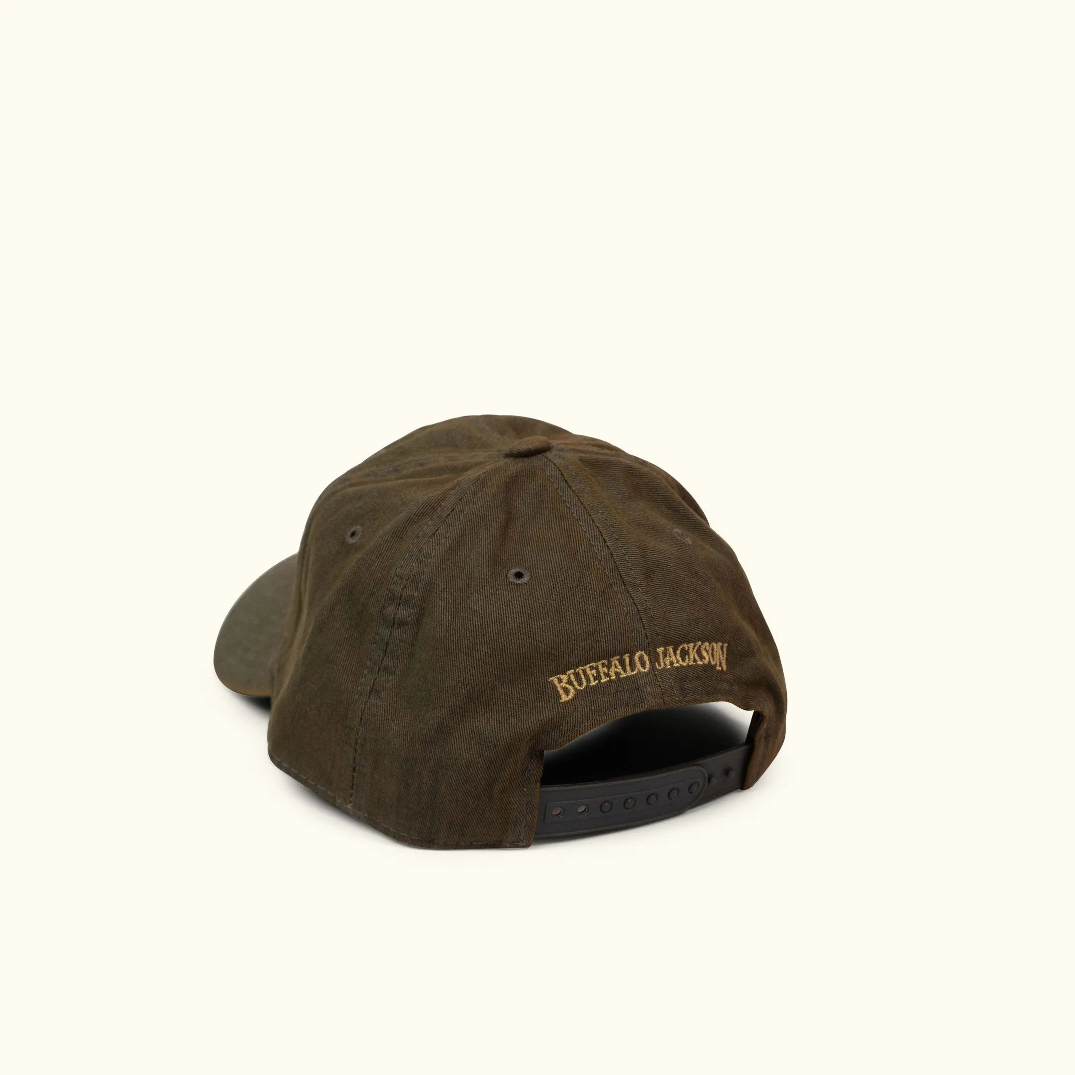 Buffalo Jackson Stamp Logo - Leather Patch Hat | Brown