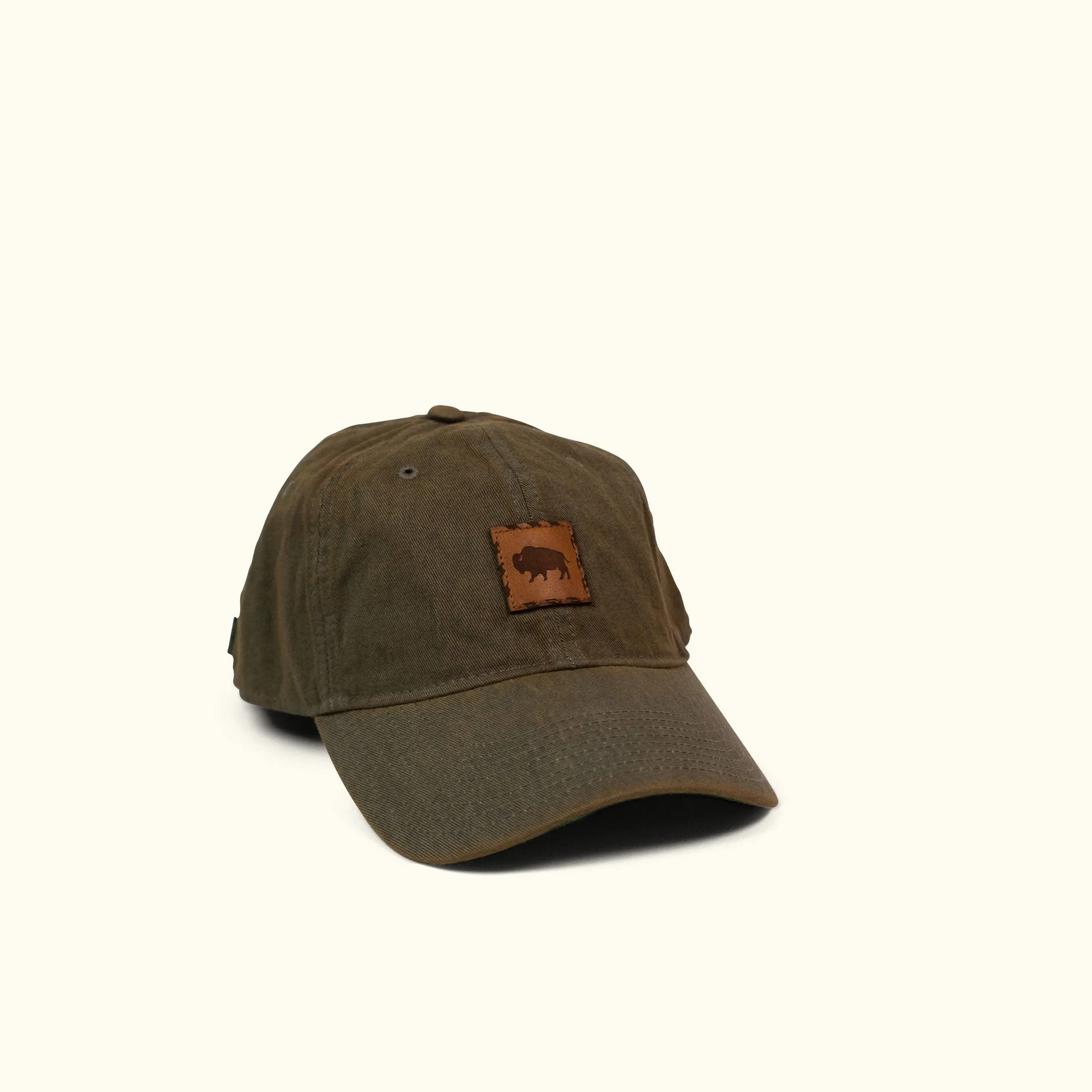 Buffalo Jackson Stamp Logo - Leather Patch Hat | Brown