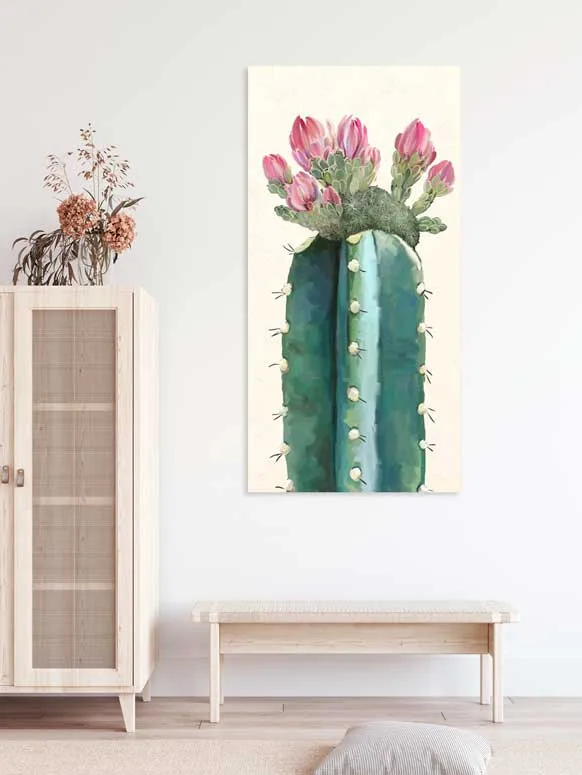 Cactus Garden - Flower Crown Canvas Wall Art