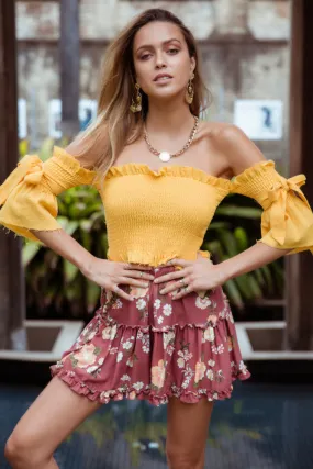 Carolina Crop Top Yellow