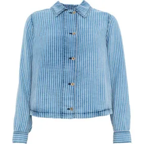 Costa Mani Teddie Jacket In Blue Stripe