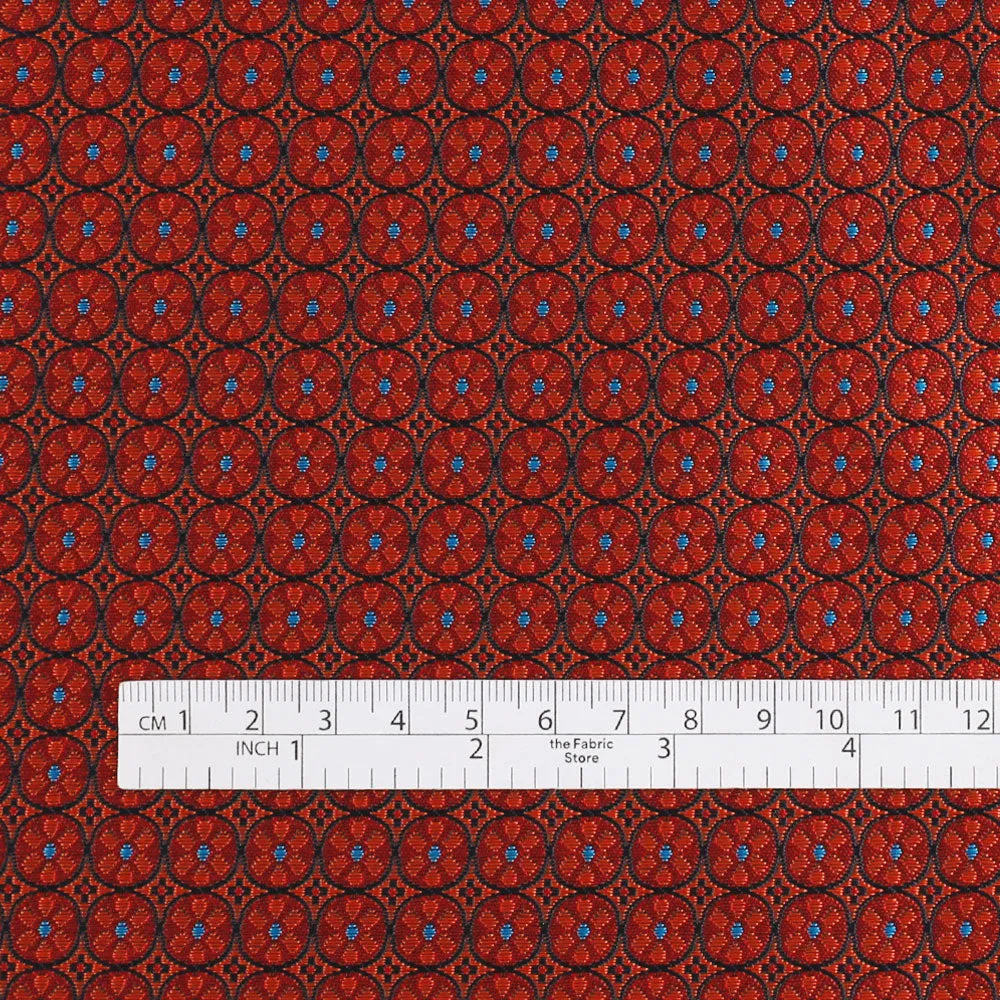 Flower Circle Jacquard - Red