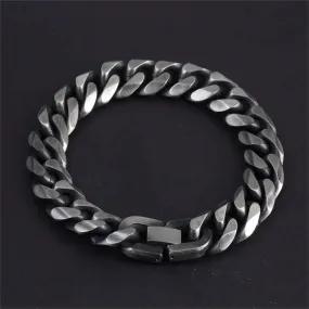 Hades Classic Silver Thick Bracelet