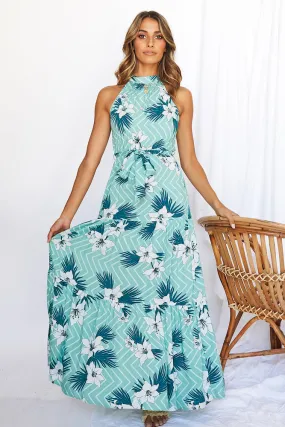 Hawaiian Sunrise Maxi Dress