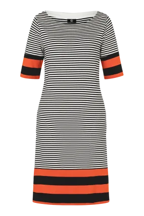 Josefina Striped Dress - Black