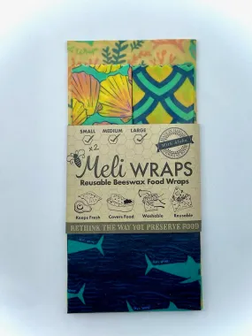 Meli Wraps Beeswax Wrap Variety Pack - Ocean Print