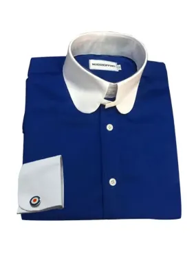 Penny Tab Collar Shirt - Royal Blue Penny Tab Collar Shirt