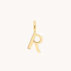 R Initial Charm 9k Gold