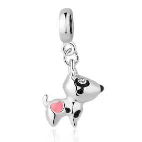 Silver Dog Dangle Charm