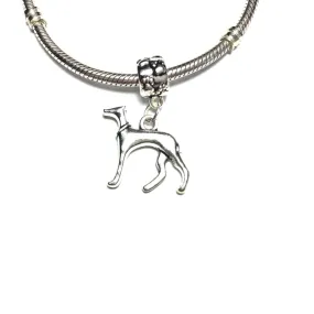 Silver Greyhound Dangle Charm