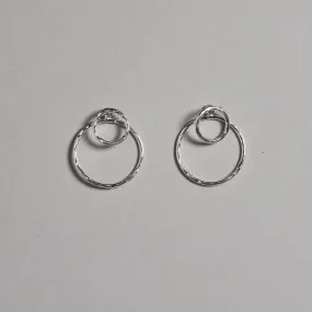 Silver Hoop Ear Jackets by Otis Jaxon