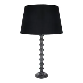 Tall Black Wooden Table Lamp