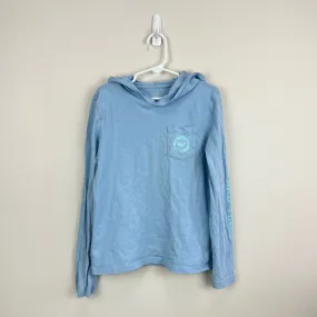 Vineyard Vines Long Sleeve Hoodie Whale Pocket Tee Small 7-8